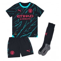 Camiseta Manchester City Matheus Nunes #27 Tercera Equipación para niños 2024-25 manga corta (+ pantalones cortos)